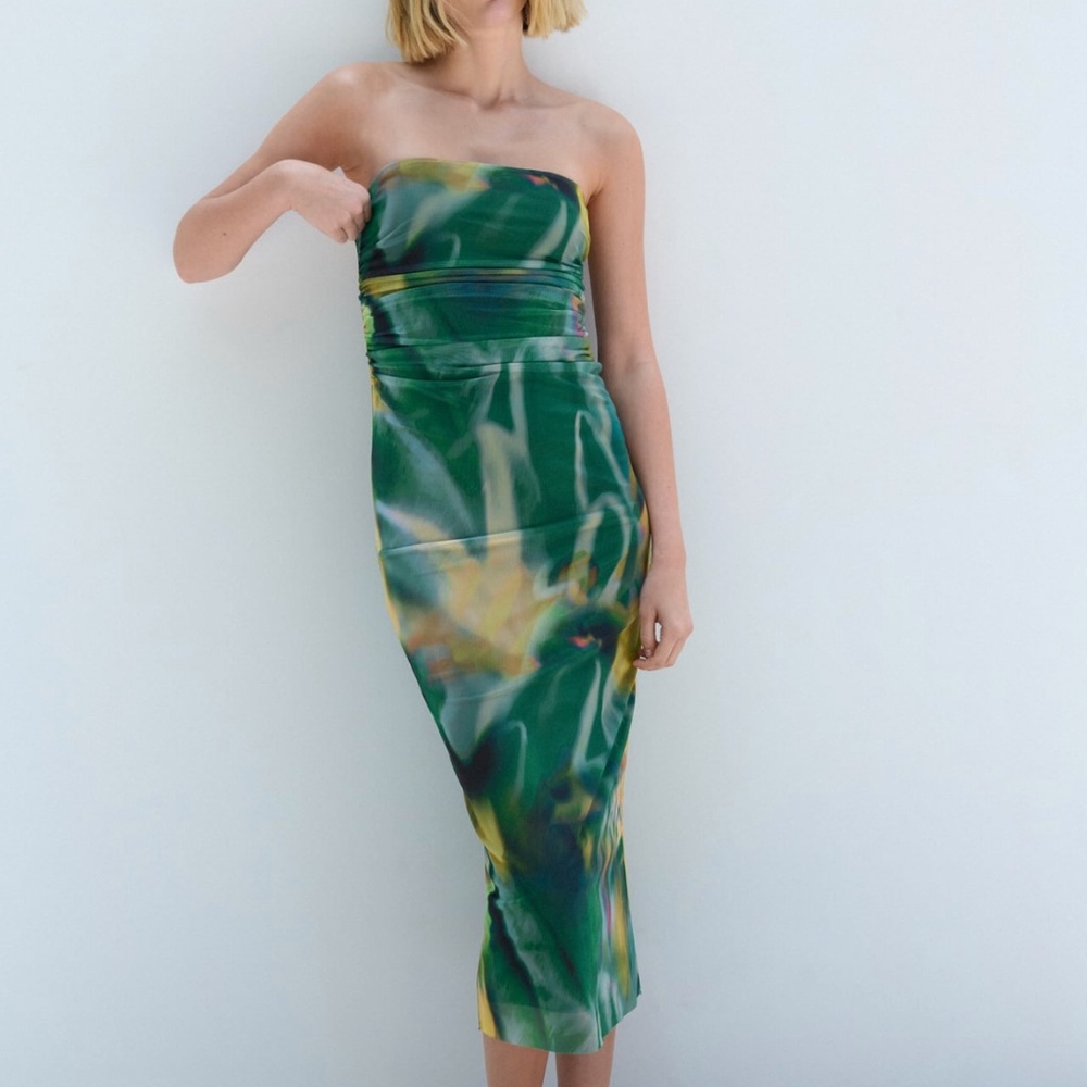 Zara limited edition celeb style tulle midi dress